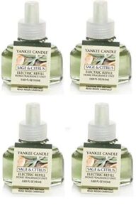 yankee candle sage and citrus scentplug refill 4-pack