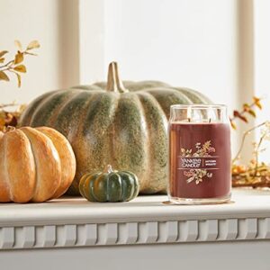 Yankee Candle Autumn Wreath Scented, Signature 20oz Large Jar 2-Wick Candle, Over 60 Hours of Burn Time