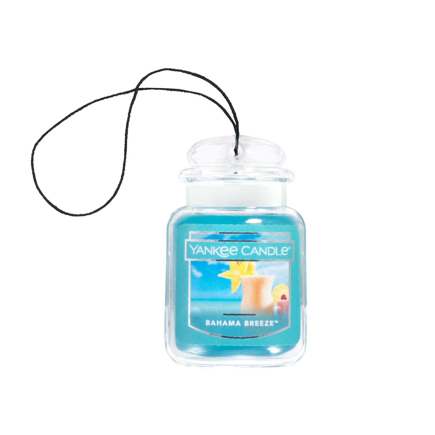 Yankee Candle Car Air Fresheners, Hanging Car Jar® Ultimate Bahama Breeze™ Scented, Neutralizes Odors Up To 30 Days