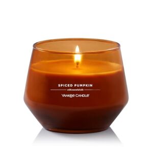 Yankee Candle Studio Medium Candle, Spiced Pumpkin, 10 oz: Long-Lasting, Essential-Oil Scented Soy Wax Blend Candle | 40-65 Hours of Burning Time