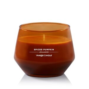 Yankee Candle Studio Medium Candle, Spiced Pumpkin, 10 oz: Long-Lasting, Essential-Oil Scented Soy Wax Blend Candle | 40-65 Hours of Burning Time