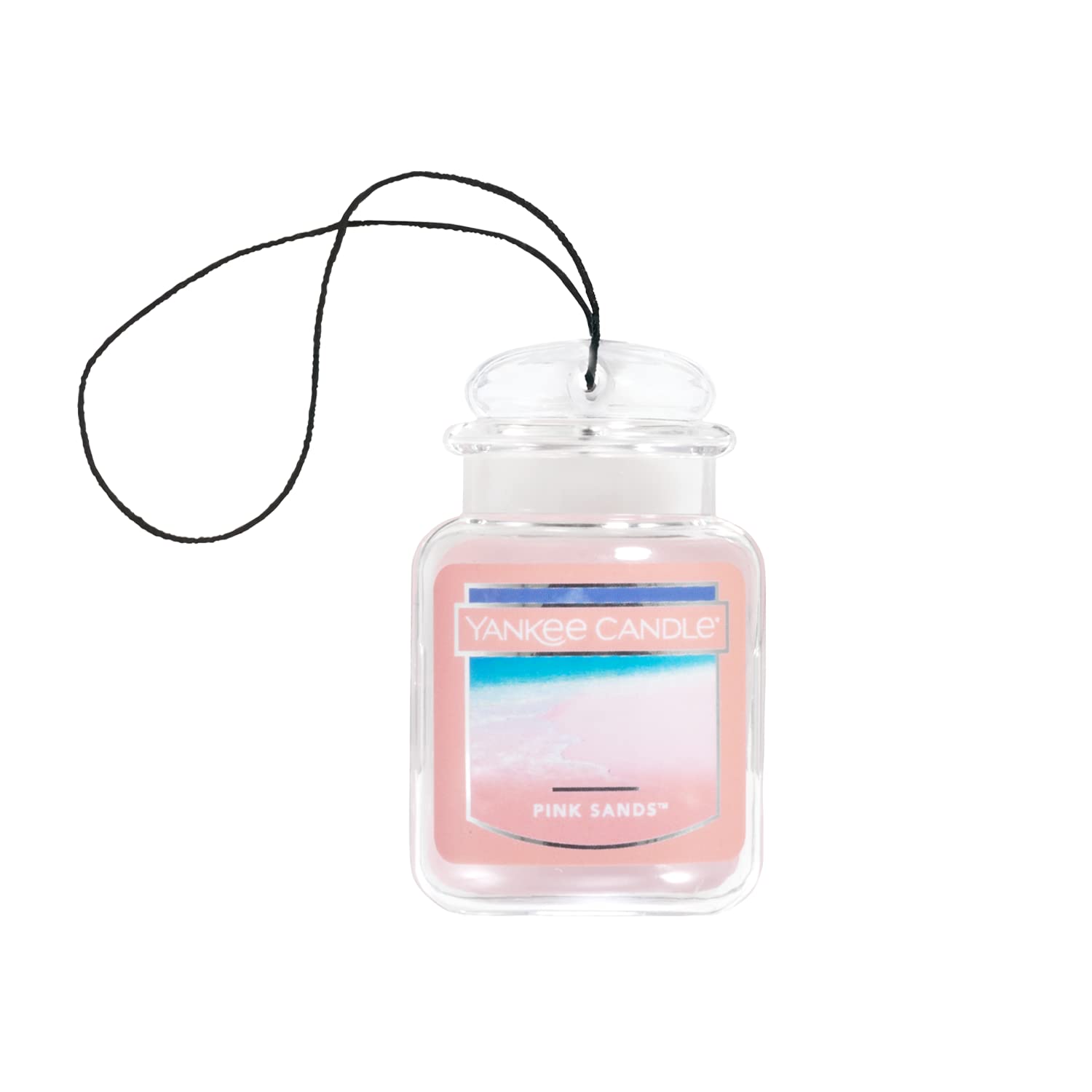 Yankee Candle Car Air Fresheners, Hanging Car Jar® Ultimate Pink Sands™ Scented, Neutralizes Odors Up To 30 Days