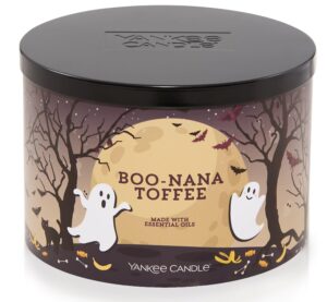 yankee candle halloween 2023 boo-nana toffee large 3-wick candle