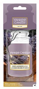 yankee candle car jar air freshener, dried lavender and oak, farmers’ market collection