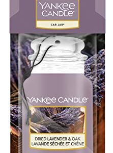 Yankee Candle Car Jar Air Freshener, Dried Lavender and Oak, Farmers’ Market Collection