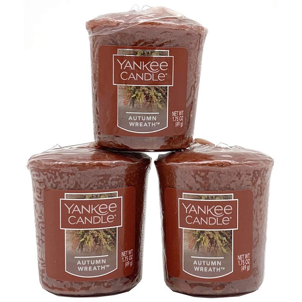 Yankee Candle Samplers Votive 3-Pack Candles (Autumn Wreath)