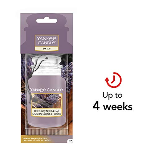 Yankee Candle Car Jar Air Freshener, Dried Lavender and Oak, Farmers’ Market Collection
