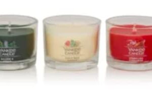 Yankee Candle Mini Sample Size Classic Tumbler Glass Jars — Set of 3 Assorted Scents — 2 Inches - 1.3 oz Each