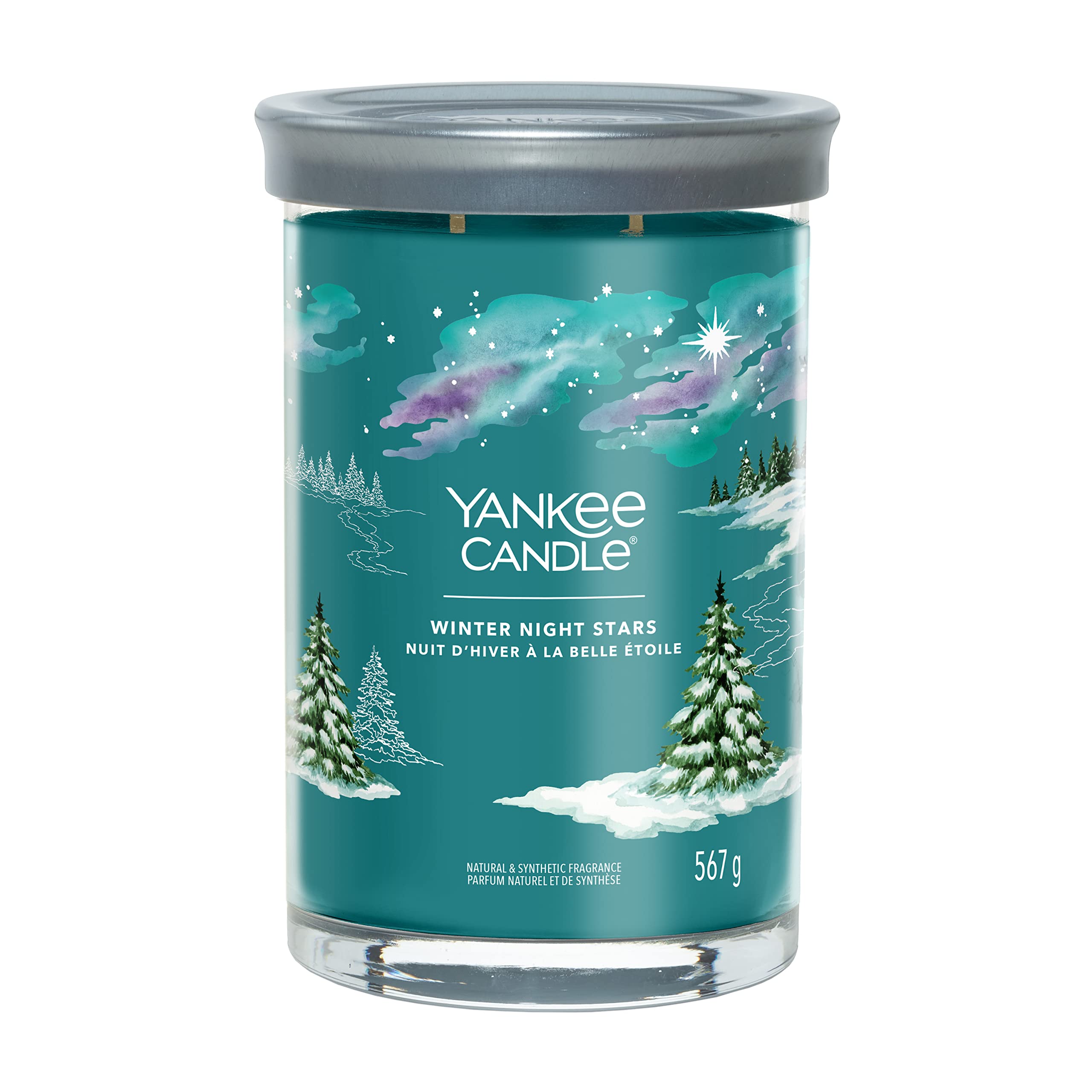 Yankee Candle Signature Scented Candle | Winter Night Stars Large Tumbler Candle with Double Wicks | Soy Wax Blend Long Burning Candle | Perfect Gifts for Women