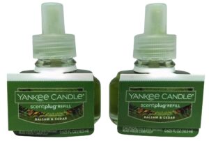 yankee candle balsam & cedar scentplug 2 pack oil refill electric home fragrance