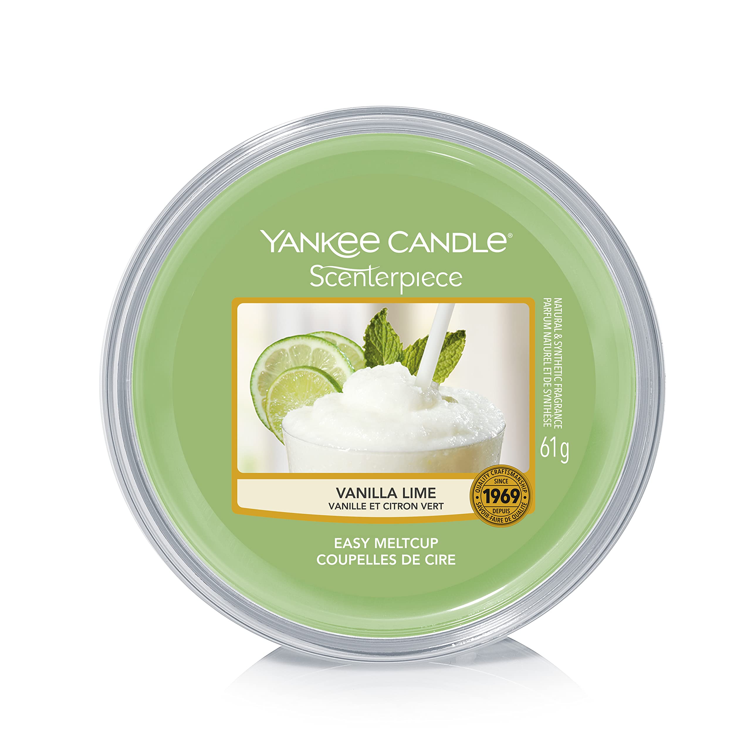 Yankee Candle 5038580067835 Melt Cup Scenterpiece Vanilla Lime YMCVL, one Size, 61 gram