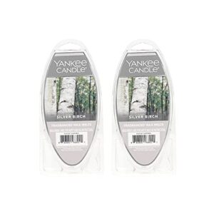 yankee candle set of 2 silver birch fragranced wax melts