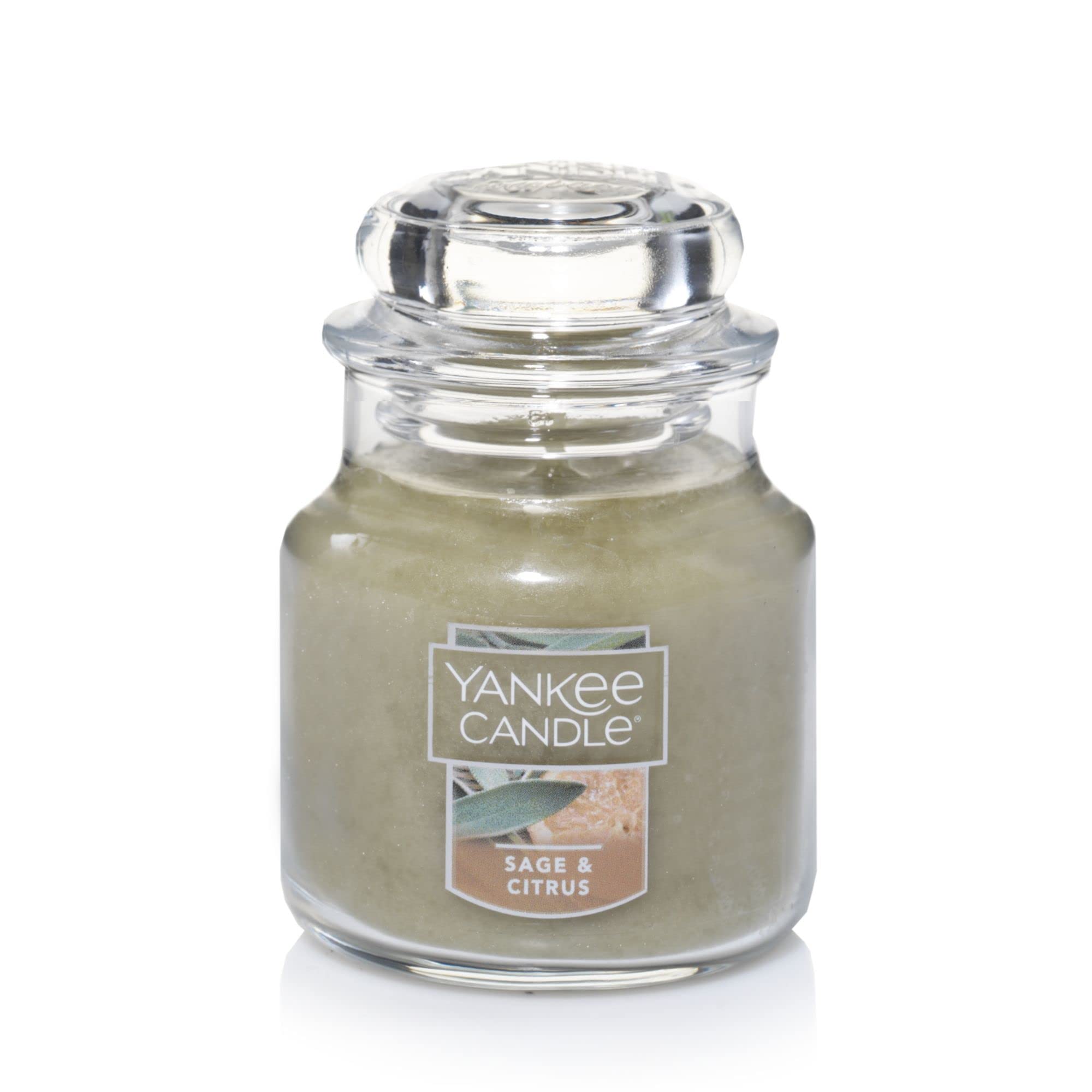 Yankee Candle Sage & Citrus Small Jar Candle, Fresh Scent