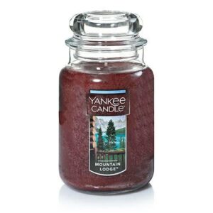 yankee candle single wick scented glass candle mountain lodge