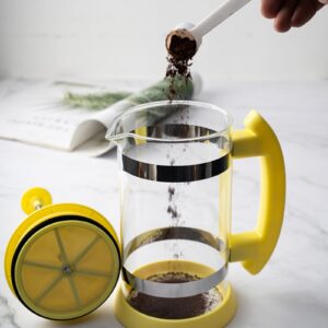 Fenteer Coffee Maker Resistant Borosilicate Glass office and home, Yellow