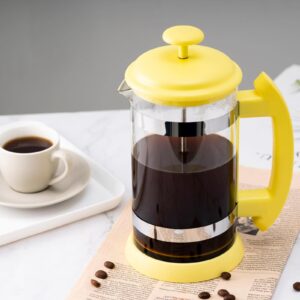 Fenteer Coffee Maker Resistant Borosilicate Glass office and home, Yellow