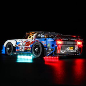 YEABRICKS LED Light for Lego-42153 Technic NASCAR Next Gen Chevrolet Camaro ZL1 Building Blocks Model (Lego Set NOT Included)