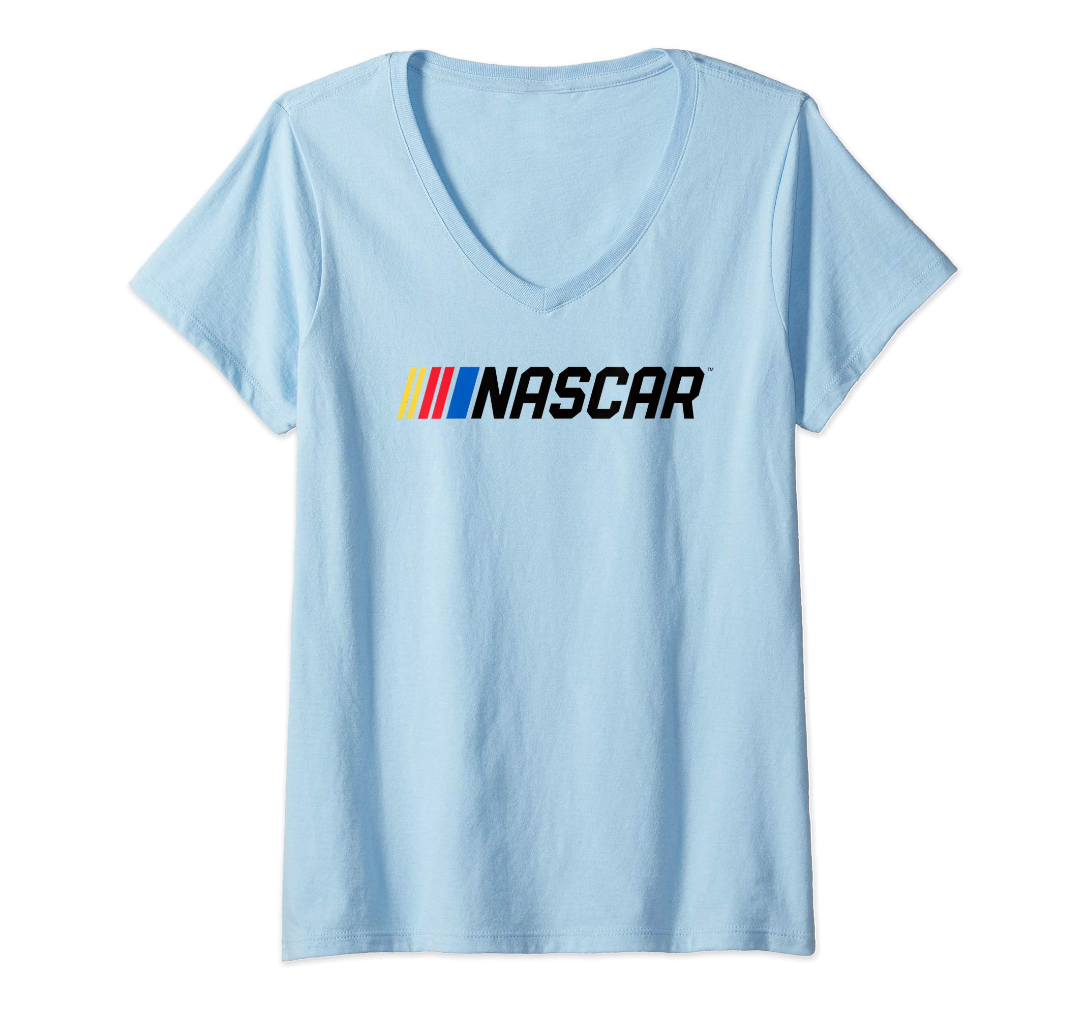 Womens Nascar Full Logo V-Neck T-Shirt