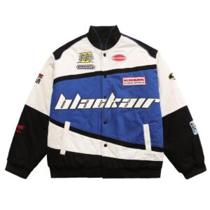 Aelfric Eden Blackair Men's Varsity Jackets Womens Bomber Jackets Vintage Motorcycle Racer Jacket