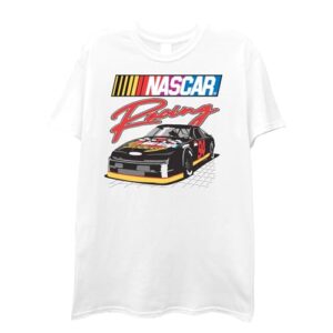 nascar vintage daytona 500 shirt - vintage race car racing mens graphic t-shirt (white, x-large)