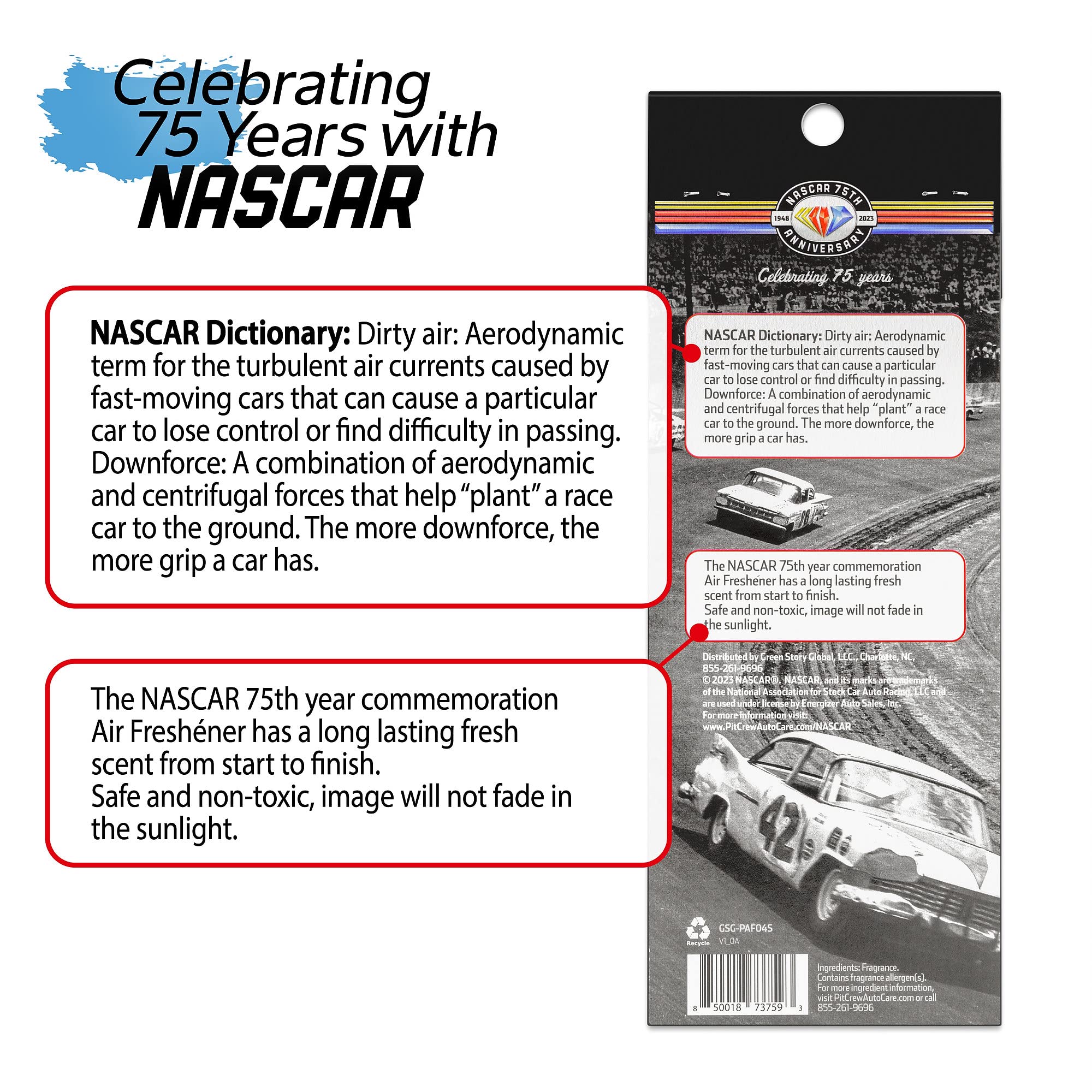 NASCAR - 75th Anniversary Limited Edition - Automotive Car Air Freshener - Moonshine Frost (Nascar/3-Pack)