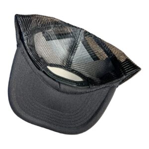 Raise Hell Praise Dale Snapback Trucker Hat for Men or Women, Vintage Fit with Funny Novelty Graphic, Custom Mesh Cap Black Cap