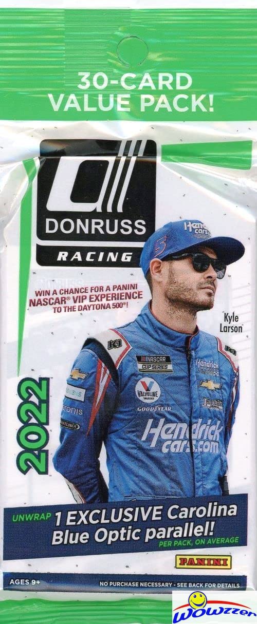 2022 Panini Donruss Nascar Racing HUGE Factory Sealed JUMBO FAT CELLO Pack with 30 Cards! Look for Autos of Stars Including Hailie Deegan, Kevin Harvick, Jeff Gordon & Many More! WOWZZER!