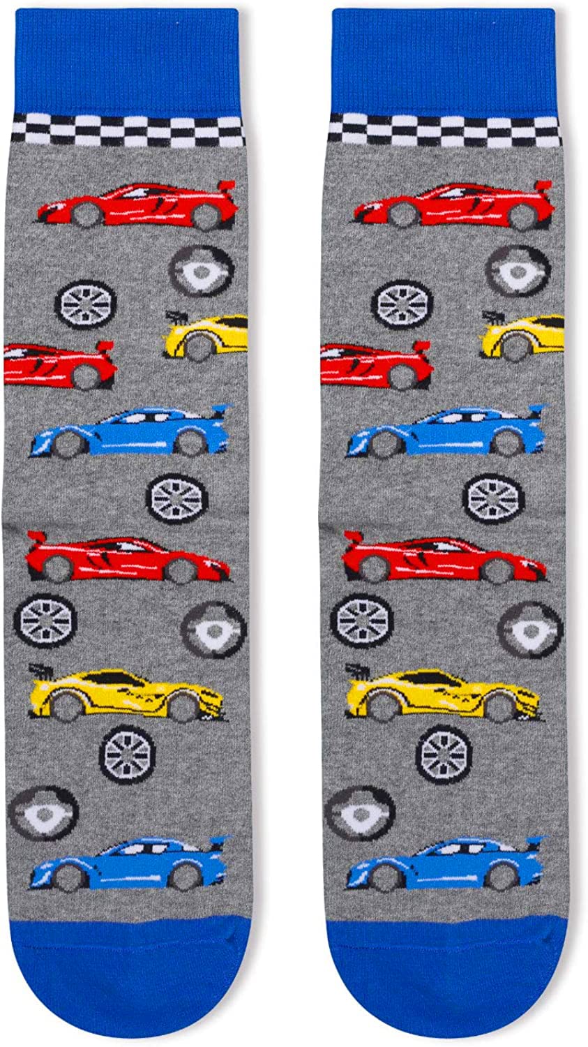 Zmart Gifts For Car Lovers, Funny Racing Car Gifts, Drag Racing Gifts For Men, Vintage Cool Old Race Car Socks For Men Stocking Stuffers