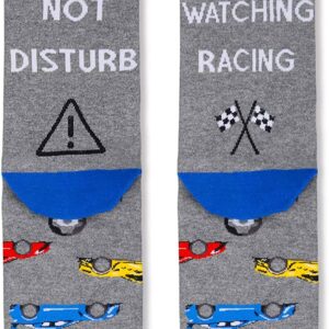 Zmart Gifts For Car Lovers, Funny Racing Car Gifts, Drag Racing Gifts For Men, Vintage Cool Old Race Car Socks For Men Stocking Stuffers