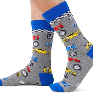 Zmart Gifts For Car Lovers, Funny Racing Car Gifts, Drag Racing Gifts For Men, Vintage Cool Old Race Car Socks For Men Stocking Stuffers