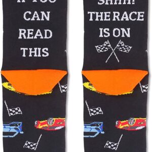 Zmart Drag Racing Gifts For Men, Funny Racing Car Gifts, Gifts For Car Lovers Guys, Vintage Cool Old Race Car Socks For Men In 2 Pack