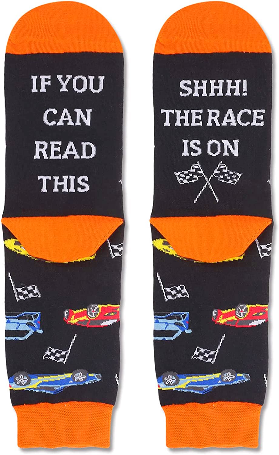 Zmart Drag Racing Gifts For Men, Funny Racing Car Gifts, Gifts For Car Lovers Guys, Vintage Cool Old Race Car Socks For Men In 2 Pack