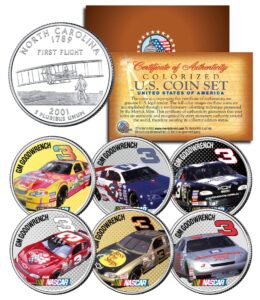 dale earnhardt gm goodwrench #3 nascar race cars nc quarters u.s. 6-coin set