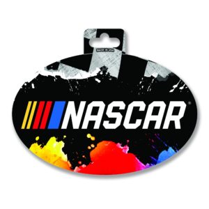 rico industries nascar colored oval sticker, 3.5" x 5"