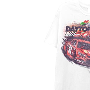 NASCAR Vintage Daytona 500 Shirt - Vintage Race Car Racing Mens Graphic T-Shirt (White, Small)