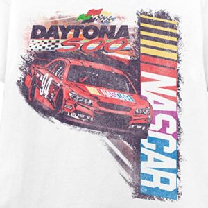 NASCAR Vintage Daytona 500 Shirt - Vintage Race Car Racing Mens Graphic T-Shirt (White, Small)