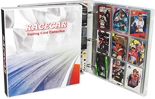 UniKeep Nascar Themed Collectible Card Storage Binder Complete With Collector Card Storage Pages (Track)