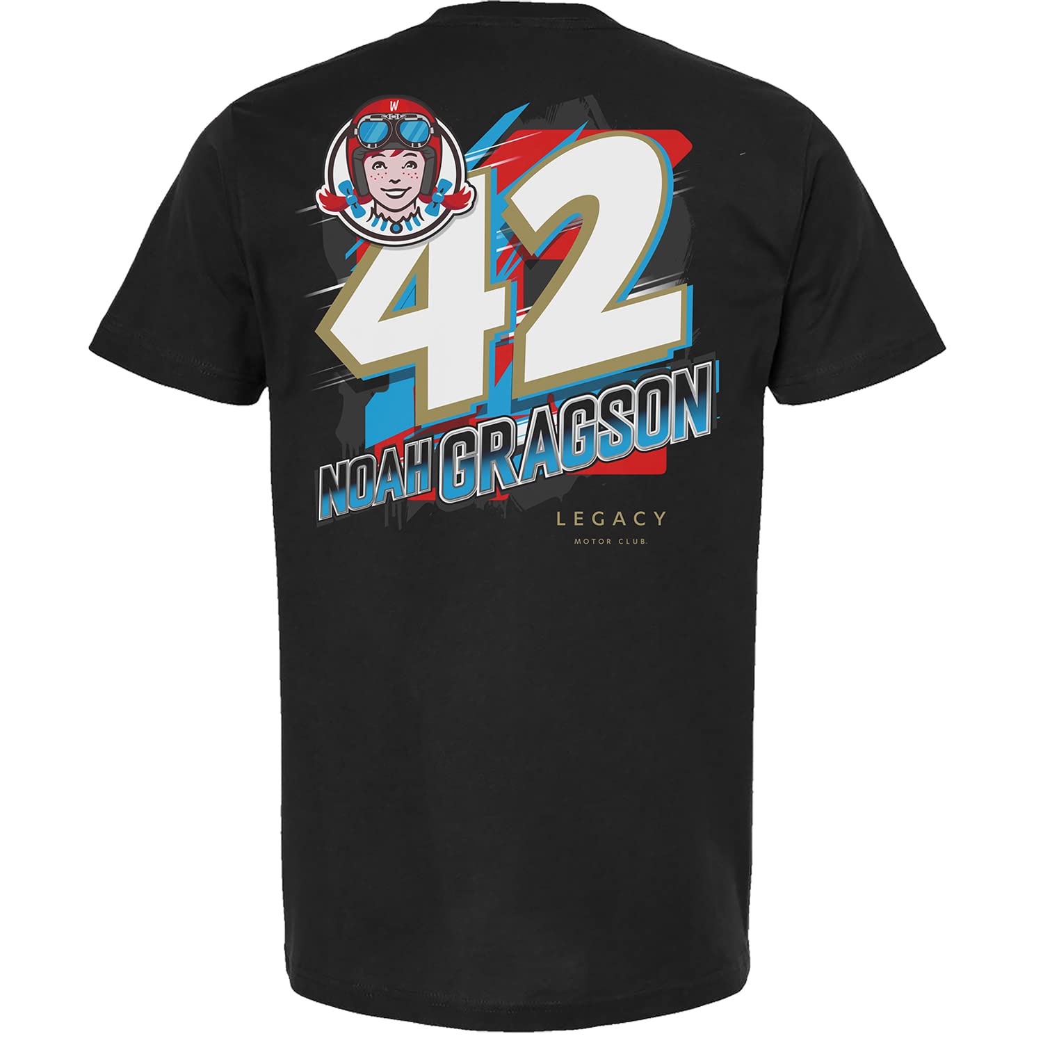 Noah Gragson #42 NASCAR 2023 Horsepower Legacy Motor Club Adult Nascar Black 2 Sided T-Shirt (as1, Alpha, l, Regular, Regular)