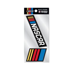 rico industries nascar double up decal sticker with team phrase, 9" x "4