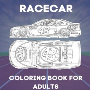 Racecar Coloring Book for Adults: Racing Cars Trucks Coloring pages for Adults,Boys and Car Lovers.