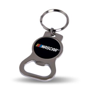 rico industries nascar logo bottle opener key chain metal keychain - beverage bottle opener with key ring - pocket size