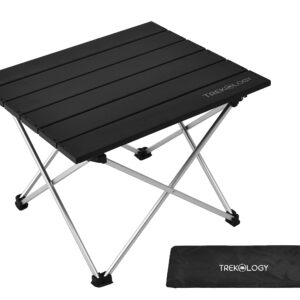 TREKOLOGY Small Camping Table Beach Table Camping Side Table That Fold Up Lightweight, Tent Table Folding Camp Table, Fold Up Camping Tables Small Folding Table Portable Outdoor