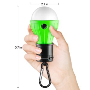 FLY2SKY Tent Lamp 4 Packs Portable LED Tent Lights Clip Hook Hurricane Emergency Lights LED Camping Lights Bulb Camping Lanterns Camping Equipment for Camping Hiking Backpacking Outage