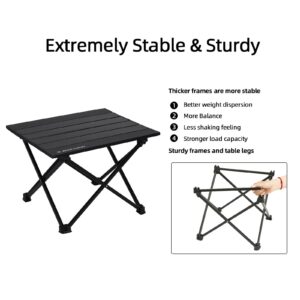 ROCK CLOUD Portable Camping Table Ultralight Aluminum Camp Table Folding Beach Table for Camping Hiking Backpacking Outdoor Picnic