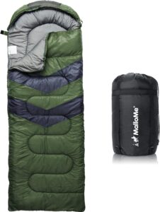 mallome sleeping bags for adults cold weather & warm - backpacking camping sleeping bag for kids 10-12, girls, boys - lightweight compact camping essentials gear accessories hiking sleep must haves