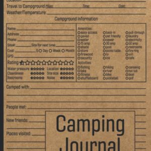 Camping Journal: Family RV Travel Logbook / Memory Book For Adventure Notes / Campground Notebook / Caravan Road Trip Diary / Summer Campsites Log Book / Camp Planner Gift Idea for Camper