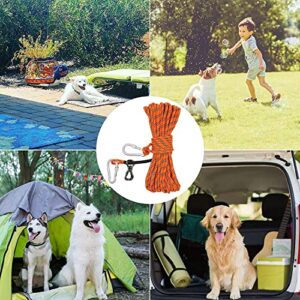 XiaZ Dog Tie Out Cable for Camping, 50ft Portable Overhead Trolley System for Dogs up to 200lbs，Dog Lead for Yard, Camping, Parks, Outdoor Events,5 min Set-up