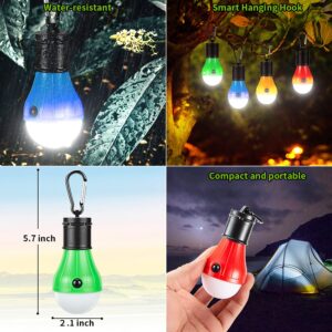 Campings Light [4 Pack] Doukey Portable Camping Lantern Bulb LED Tent Lanterns Emergency Light Camping Essentials Tent Accessories LED Lantern for Backpacking Camping Hiking Hurricane Outage