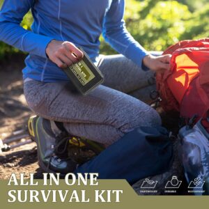 Gifts for Men Dad Husband Boyfriend Him, Survival Kits, 14 in 1 Survival Gear Camping Essentials Cool Gadgets for Camping Hiking Wilderness Adventures and Disaster Preparedness