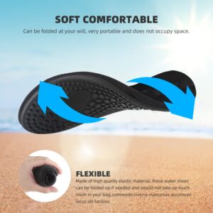 Water Shoes for Women Men Quick-Dry Aqua Socks Swim Beach Barefoot Yoga Exercise Wear Sport Accessories Pool Camping Must Haves Adult Youth Size, Black-w001, 11.5-12.5 Women/10.5-11.5 Men